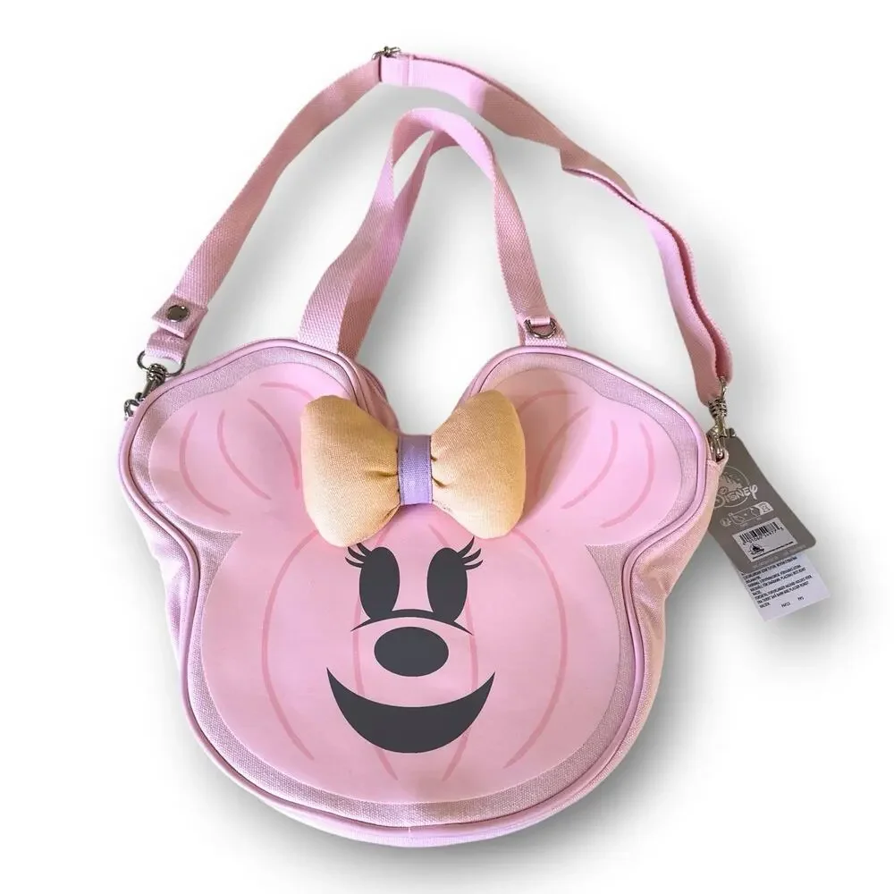 Disney Parks 2026 Halloween Pastel Cutie Minnie Jack O' Lantern Tote Bag NWT
